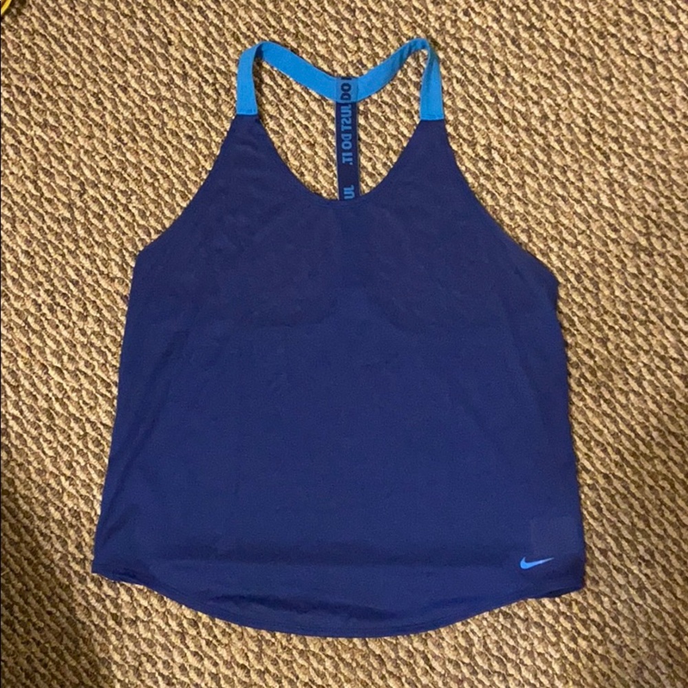 L Nike navy tank